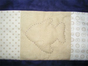 Patchworkdecke Fischmotiv