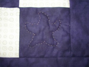 Patchworkdecke Sternmotiv