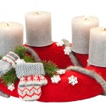 Gestrickter Adventskranz