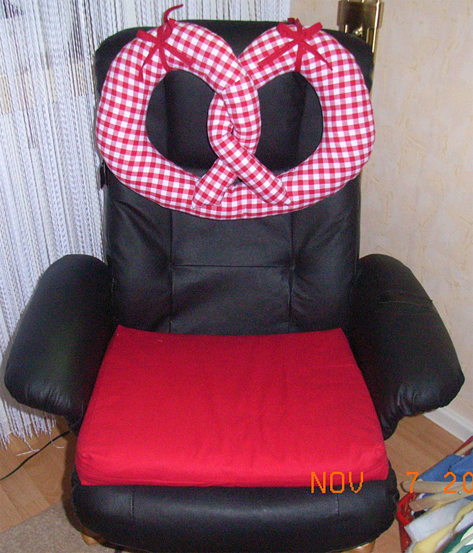 Breze mit Kissen für einen Sessel