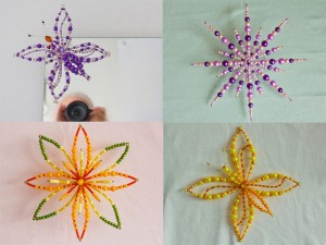 Weihnachtssterne und Schmetterling
