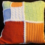 Gestricktes Kissen Vorderseite