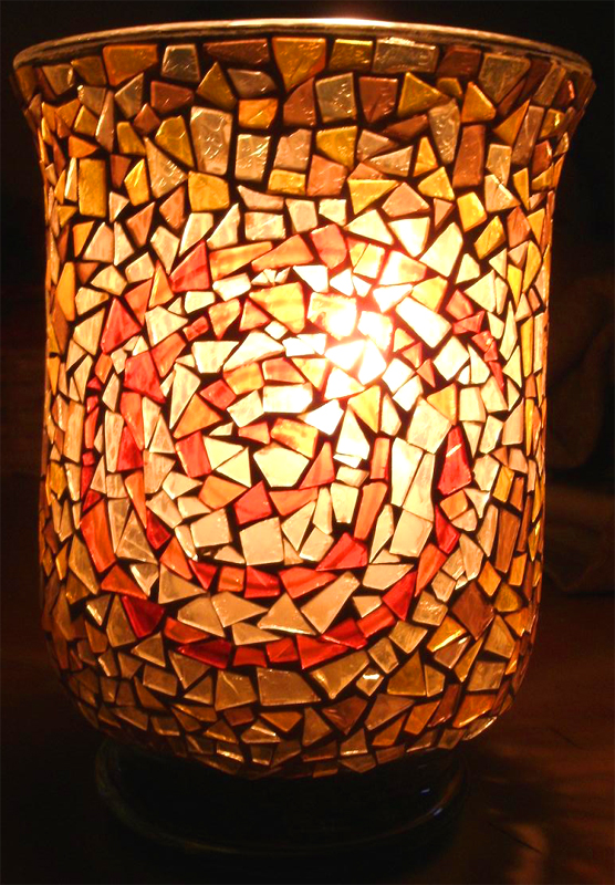 Windlicht aus Mosaik von Sarah W.