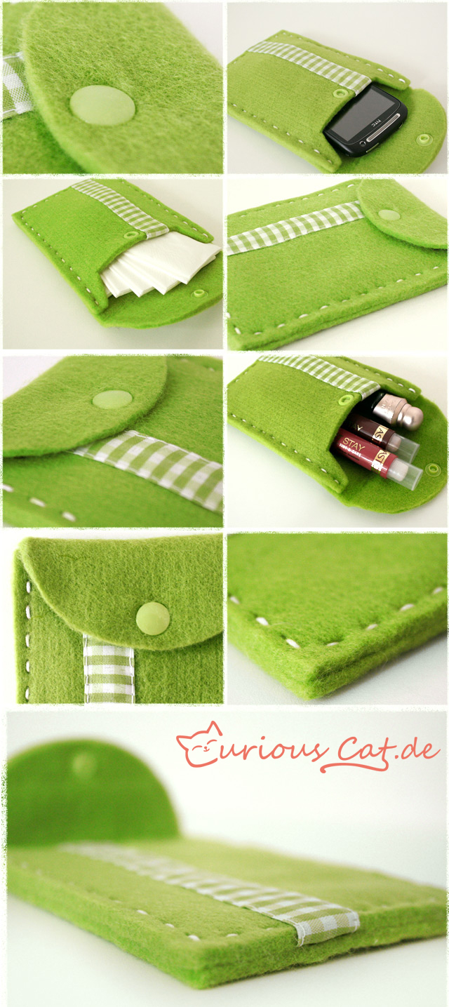 Apfelgrüne-Smartphonetasche