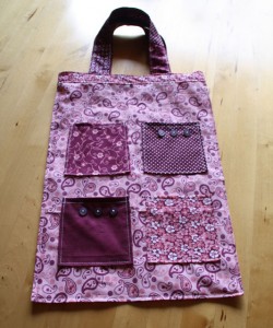 Einkaufsbeutel mit Patchwork Henkel