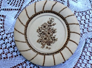 Brandmalerei Teller Romana M.