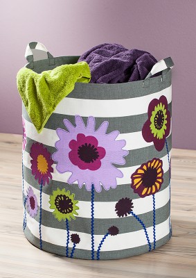 Nähanleitung: Summertime Wäschekorb mit Blumen