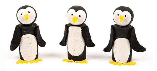 Pinguine und Schneemänner aus Korken - Schritt 5