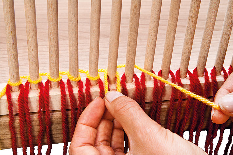 Stäbchenwebrahmen Schritt 4