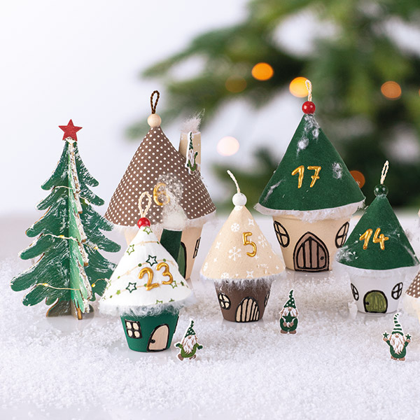 Adventskalender aus Tontöpfen basteln
