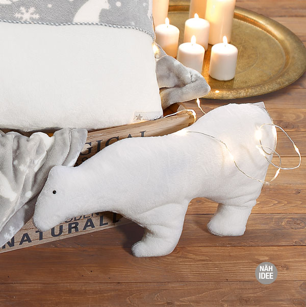 Eisbär-Kissen nähen