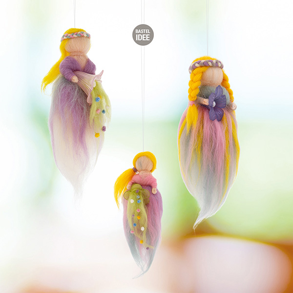 Feen aus Märchenwolle basteln Feen aus Märchenwolle basteln