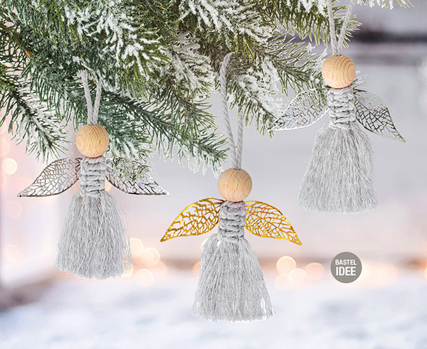 Makramee-Engel knüpfen Makramee-Engel knüpfen