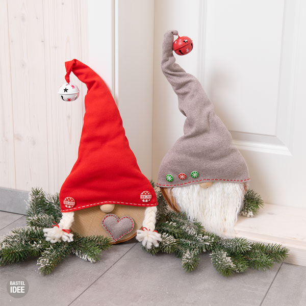 Wichtel aus Birkenscheibe basteln Wichtel aus Birkenscheibe basteln