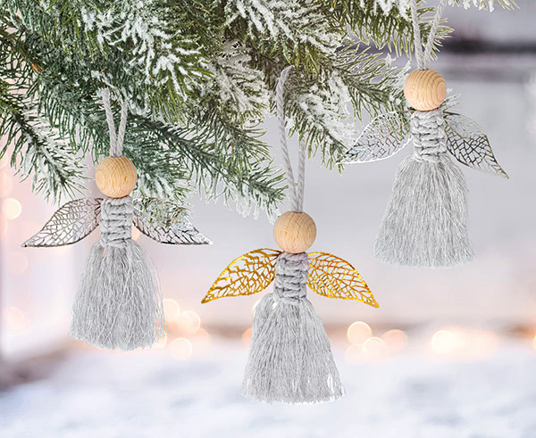 Makramee-Engel knüpfen