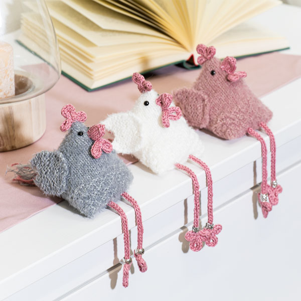 Kantenhocker-Huhn stricken