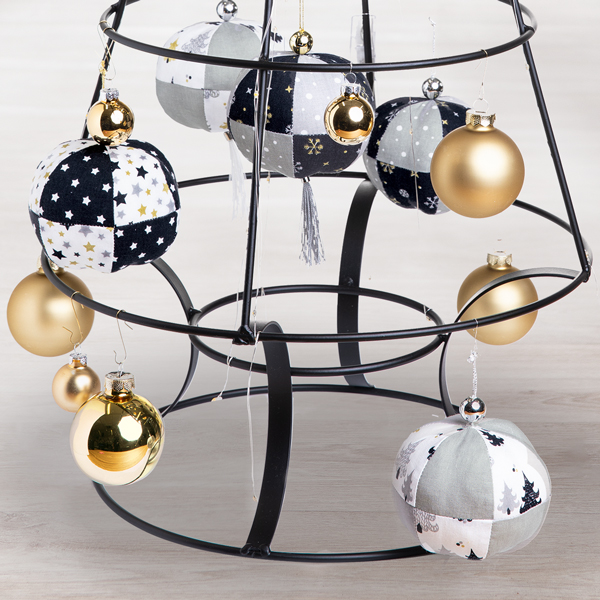 Christbaumkugel aus Stoff nähen