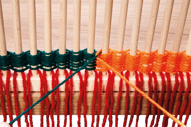 Stäbchenwebrahmen Schritt 6