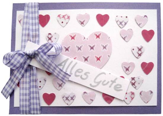 Herzchenkarte zu Muttertag