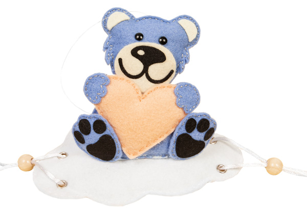 Mobile mit Filzkugeln basteln - Schritt 19