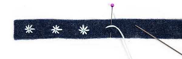 Schneemänner aus Filzbändern basteln - Schritt 5 Schneemänner aus Filzbändern basteln - Schritt 5