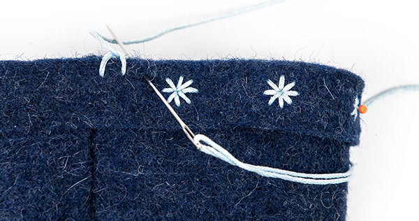 Schneemänner aus Filzbändern basteln - Schritt 6 Schneemänner aus Filzbändern basteln - Schritt 6