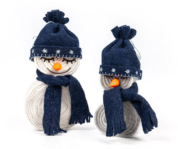 Schneemänner aus Filzbändern basteln - Schritt 12 Schneemänner aus Filzbändern basteln - Schritt 12