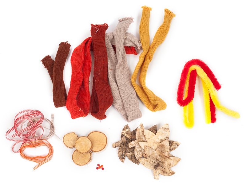 Blätterwichtel basteln Material