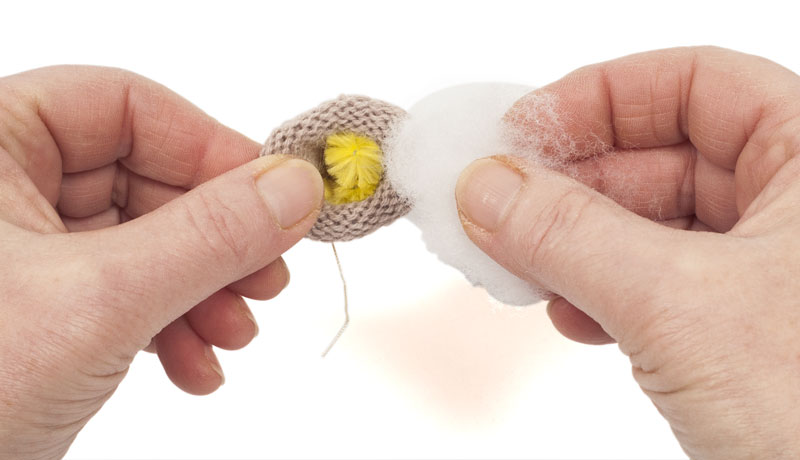 Blätterwichtel Mütze Füllwatte