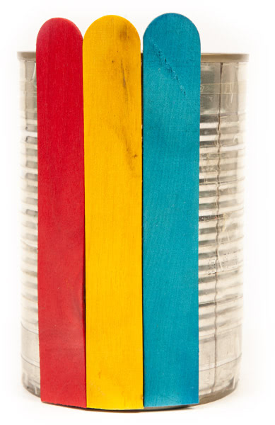 Aufbewahrungshalter aus Holzstäbchen basteln Schritt 14