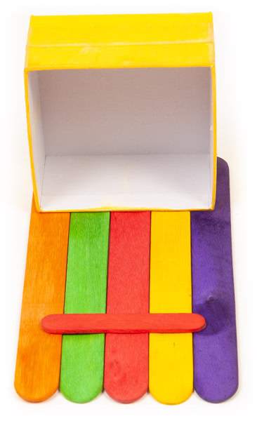 Aufbewahrungshalter aus Holzstäbchen basteln Schritt 5