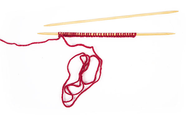 Becherwärmer stricken- Schritt 1