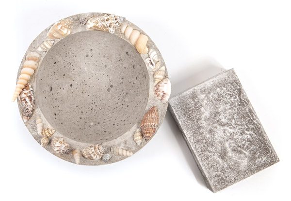 Betonschale mit Muscheln basteln - Schritt 10 Betonschale mit Muscheln basteln - Schritt 10