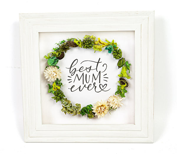 Bilderrahmen mit Trockenblumen basteln - Schritt 6