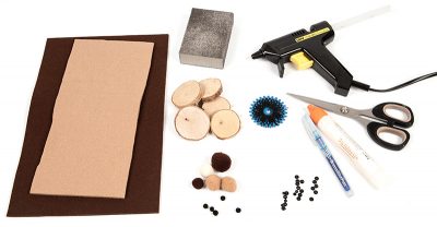 Osterdeko aus Birkenscheiben Osterhasen Schritt 1