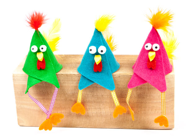 Bunte Filzhühner basteln- Schritt 12 Bunte Filzhühner basteln- Schritt 12