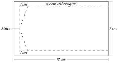 Schlüsselanhänger nähen Schritt 2