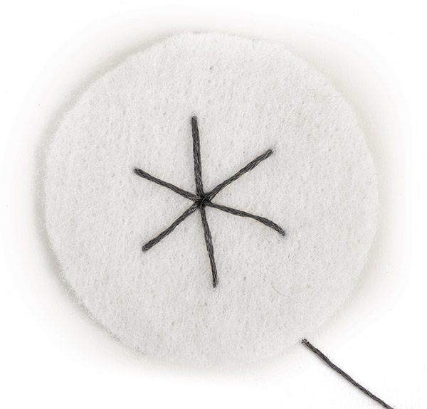 Winterliche Filzanhänger basteln - Schritt 4