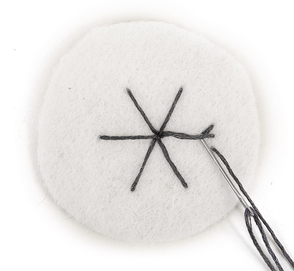 Winterliche Filzanhänger basteln - Schritt 5