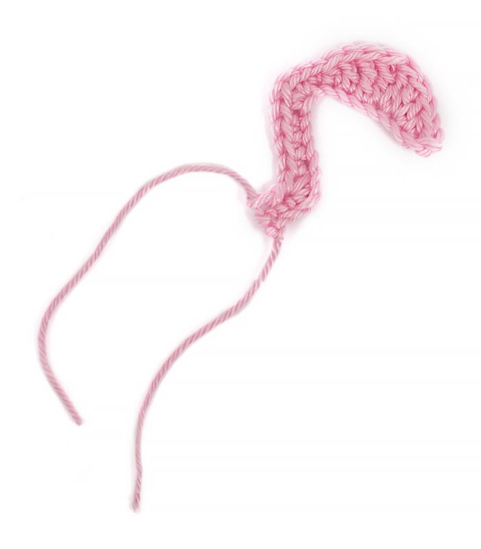 Flamingo häkeln Kopf und Hals