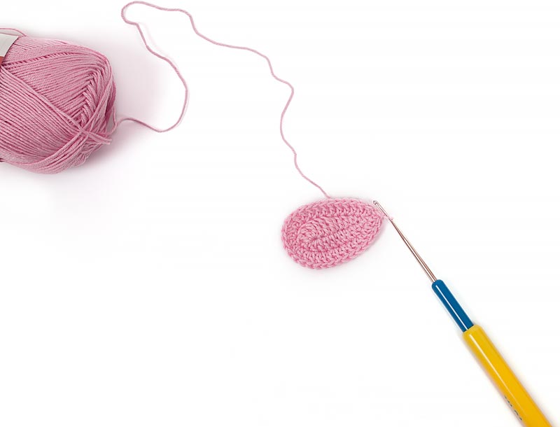 Flamingo häkeln Körper Fortschritt