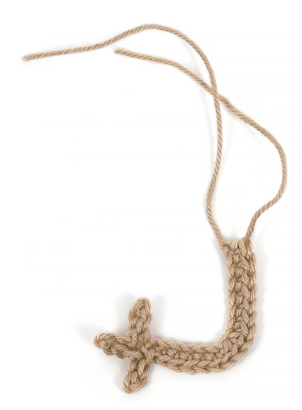 Flamingo häkeln angewinkelter Fuß