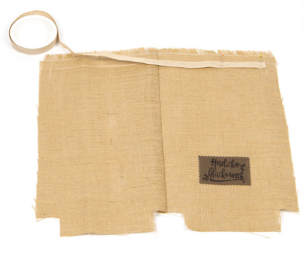 Flaschen Taschen aus Rupfen nähen - Schritt 6