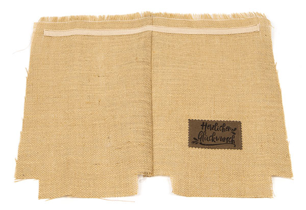 Flaschen Taschen aus Rupfen nähen - Schritt 7