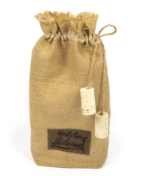 Flaschen Taschen aus Rupfen nähen - Schritt 11