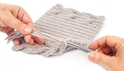 Fransen einknüpfen- Schritt 7 Fransen einknüpfen- Schritt 7