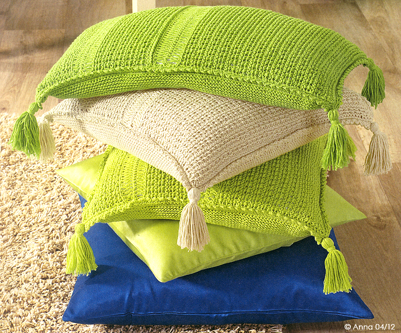 Gabelhäkelei Kissen