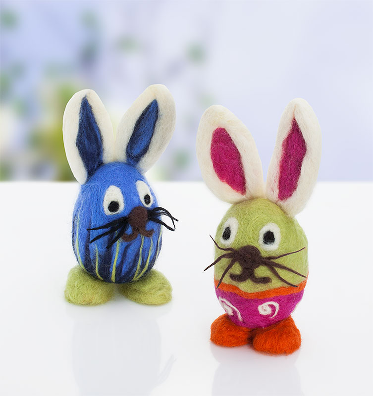 Gefilzte Osterhasen