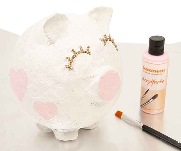 Sparschwein aus Gips basteln - Schritt 13