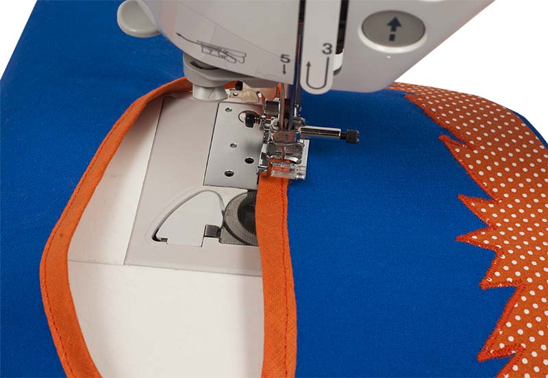 Monster-Tasche nähen - Schrägband festnähen
